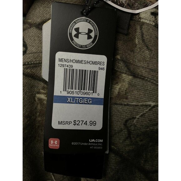 Under Armour 2XL Threadborne Stealth Extreme Weather Wool Insulated Bib Pants - Picture 5 of 5